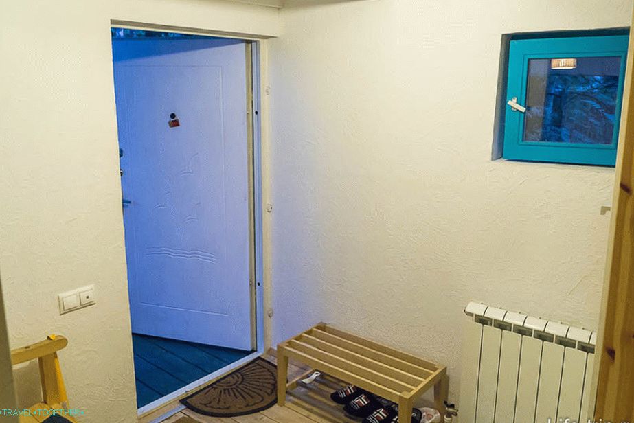 Hallway view of the entrance to the house