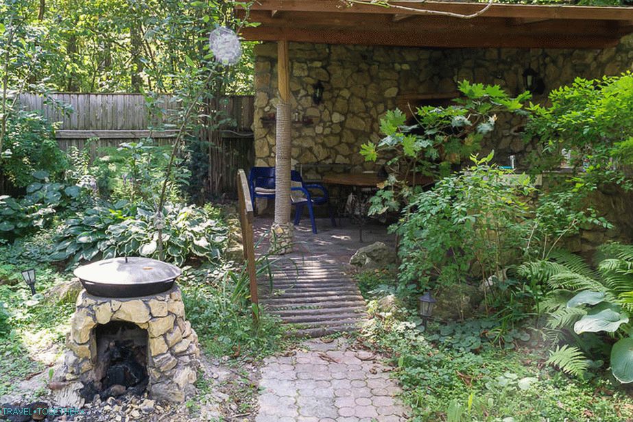 Gazebo and barbecue grill