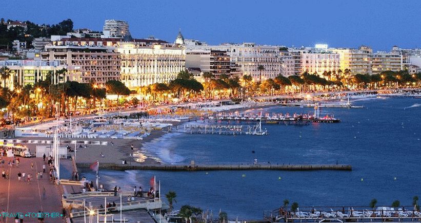Cannes in the evening