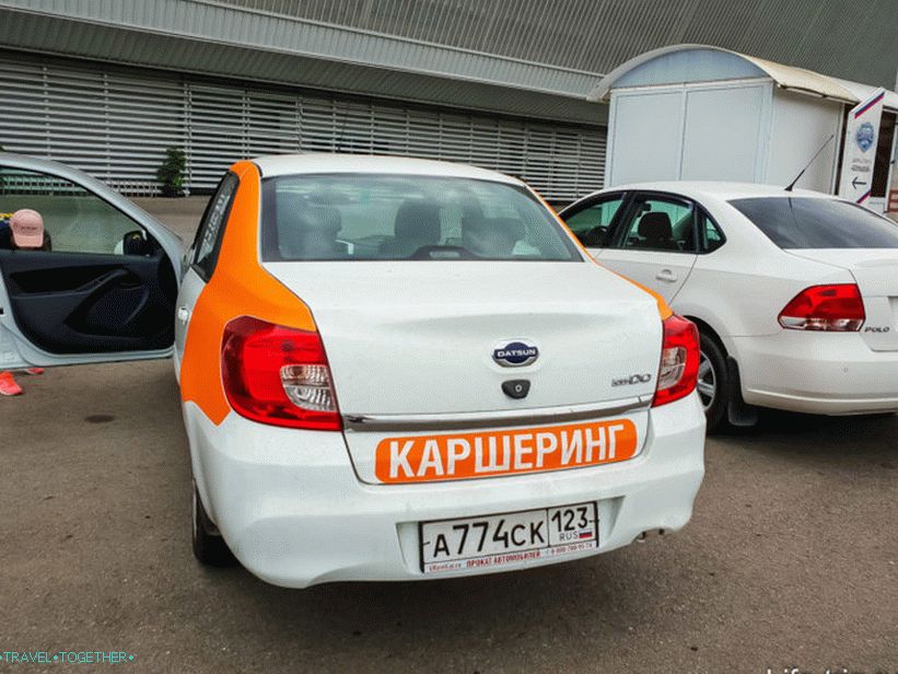 I took a car-sharing car at Sochi airport