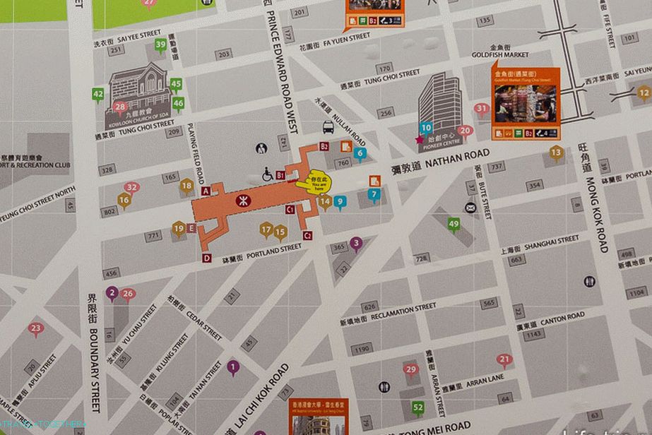 Hong Kong Subway Exit Scheme on a City Map