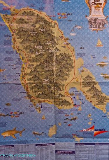 Ko Chang map with landmarks and signatures