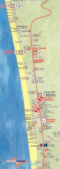 White Sand Beach map in Koh Chang