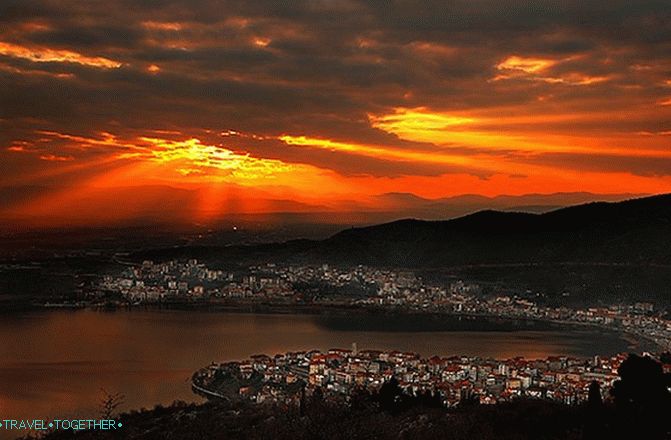 sunset in Kastoria