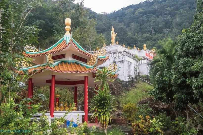 Chinese temple on Phangan - temple complex with a bunch of gods