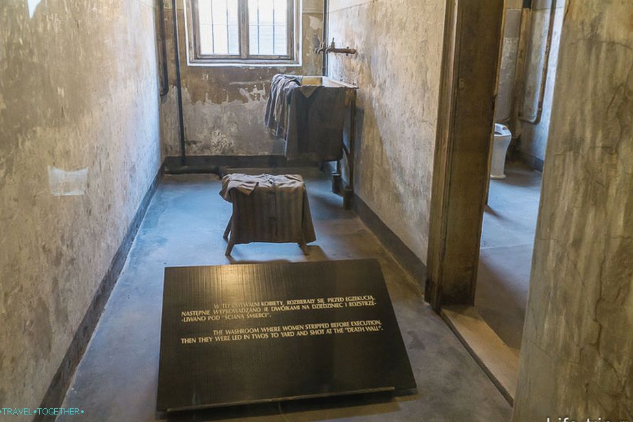 The exhibition in one of the barracks Auschwitz 1