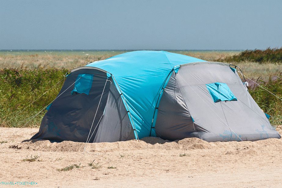 Campground at the tip of the spit