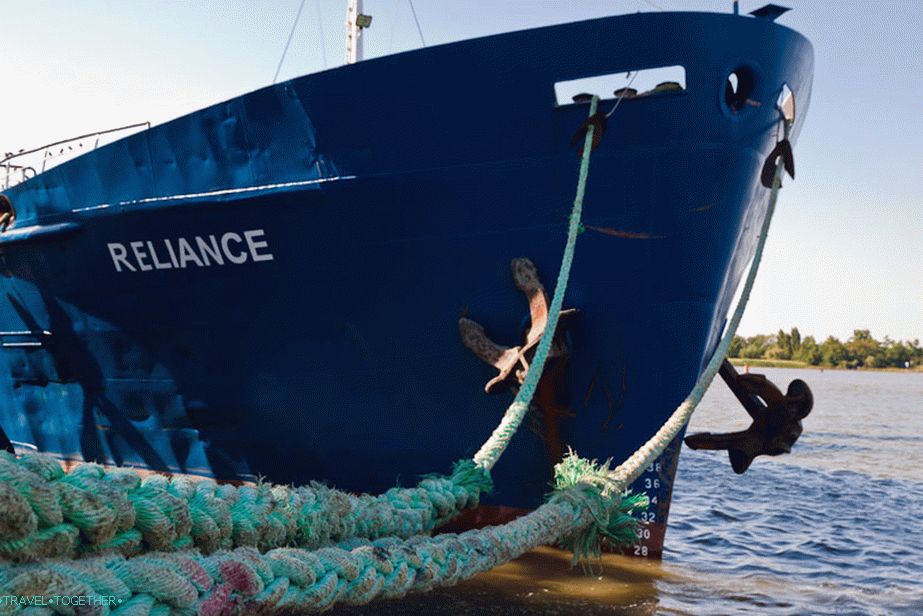 Ship in the port of Azov