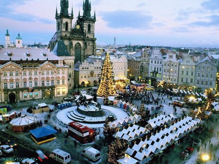 Prague in the winter