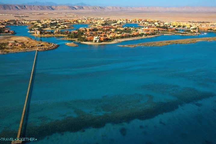 Egypt, El Gouna Resort is located on the channels to swim in.