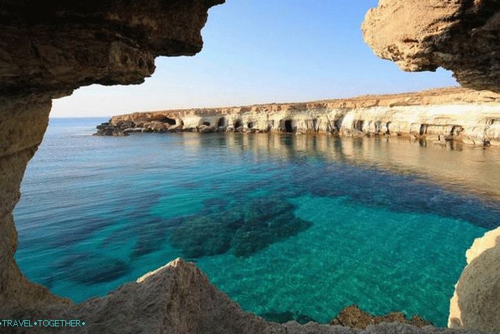 Cyprus, look at the sea caves grottoes