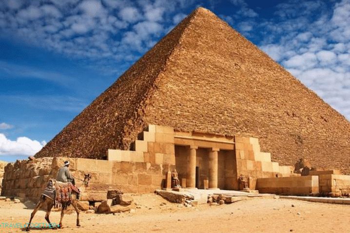 Egypt, the Pyramid of Cheops - the largest of the pyramids