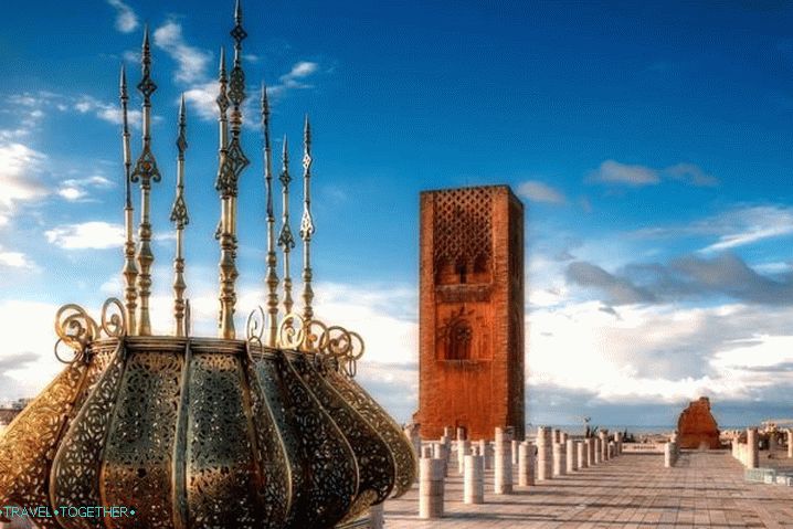 Morocco, Hassan Tower in Rabat