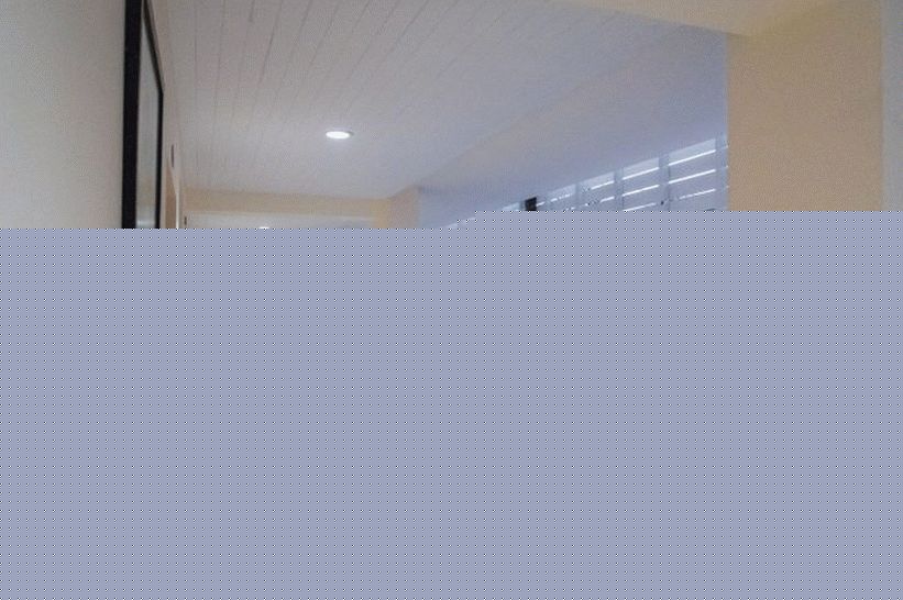 The view from my door on the floor, everything is blown