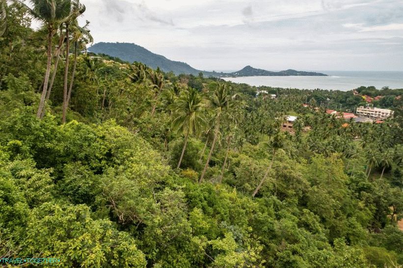 In the distance you can see the northern edge of Lamai beach