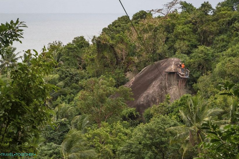 Far edge zip-line