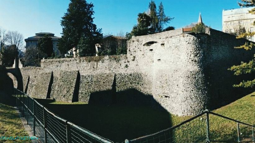 The fortress walls of Lecco