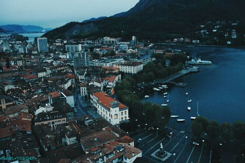 View of Lecco from the tower of the cathedral