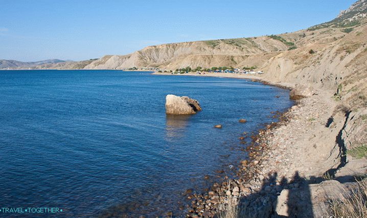 Beach in Fox Bay. Crimea.