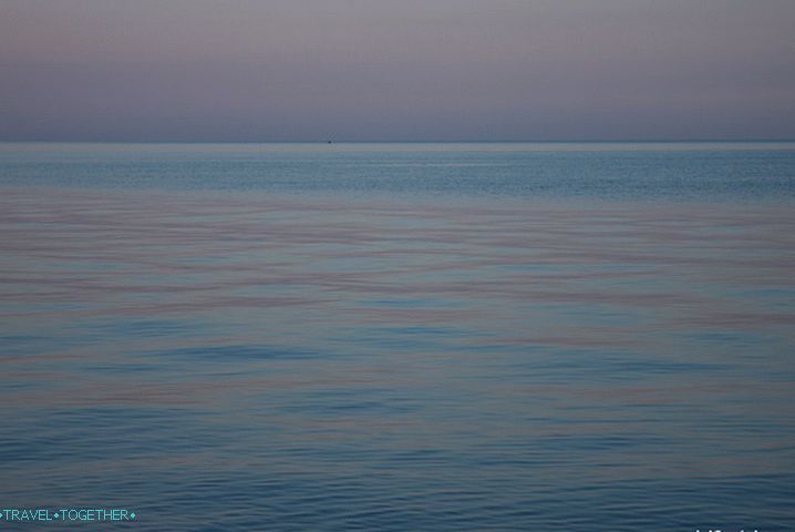 Sunset in Fox Bay. Crimea.