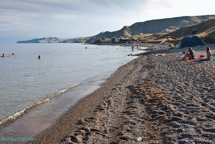 Beach in Fox Bay. Crimea.