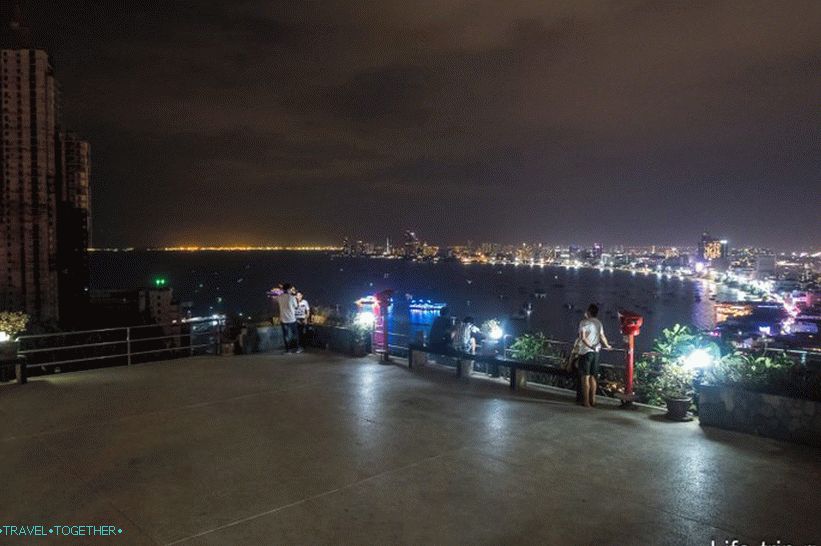 Evening view from the lookout on the city