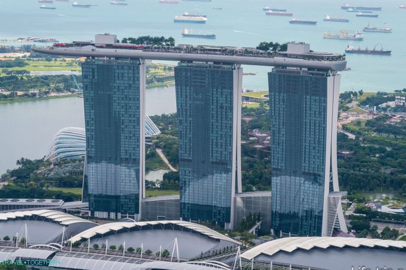 View of the Marina Bay Sands Hotel