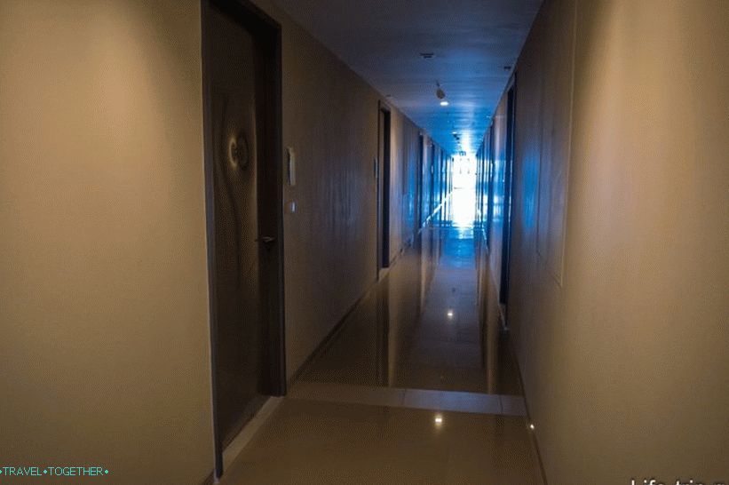 Corridor leading to apartments