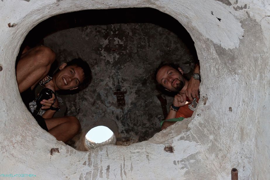 Climbed into the bunker