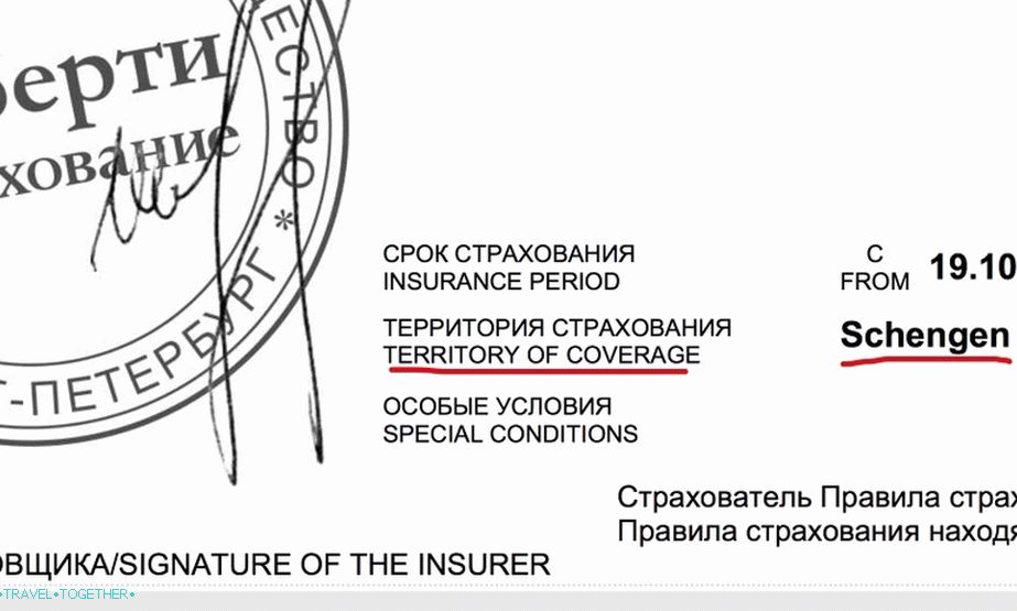 Medical insurance for a Schengen visa
