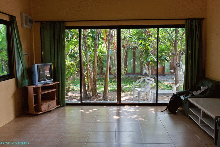 View from glass doors