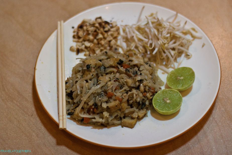 The first cooked dish - Pad Thai