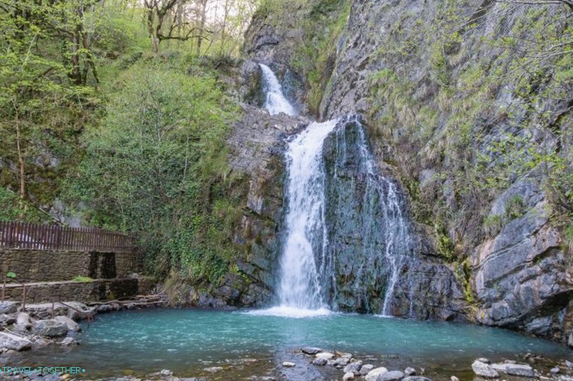 Zmeykovsky waterfall in Sochi