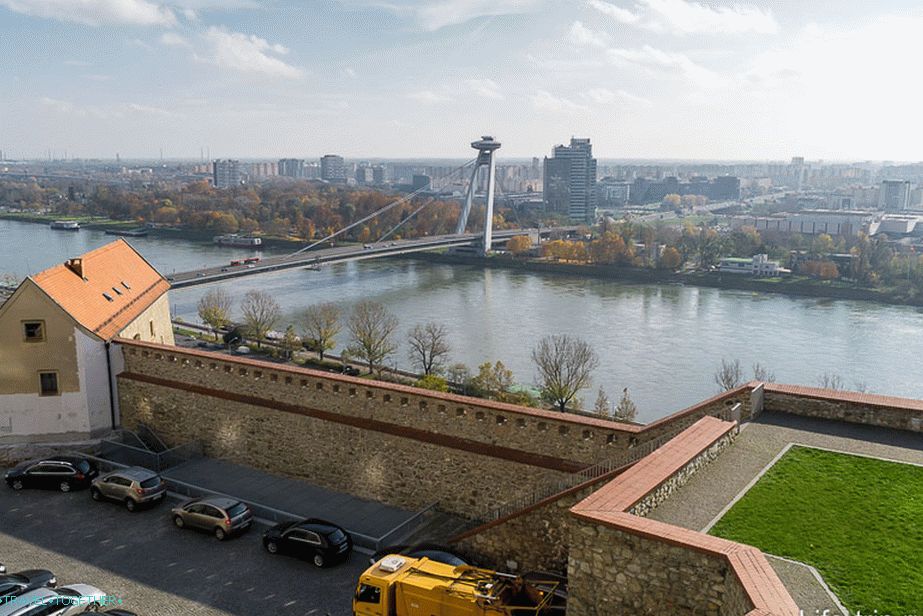 View of the bridge from the Bratislava castle