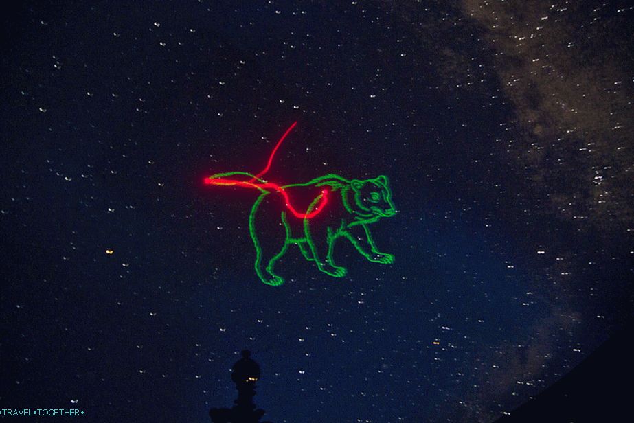 In the planetarium constellations showed us a laser pointer