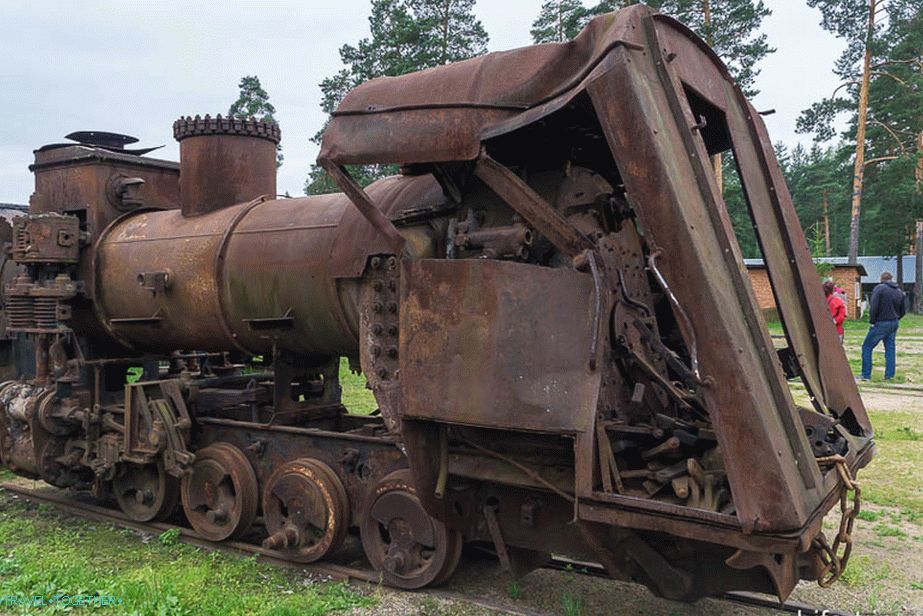 The remains of the locomotive VP4-2120, it was found in the swamp