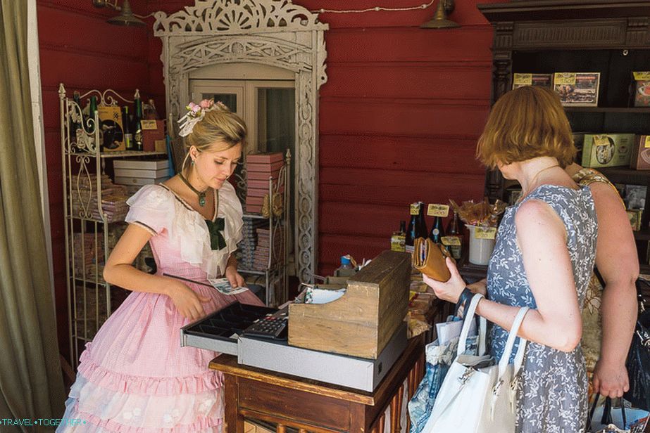 Already at the box office you are met by girls in dresses