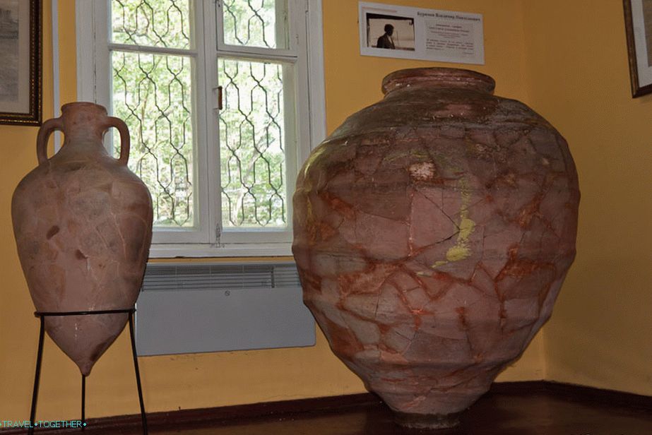 Ancient amphoras in the museum