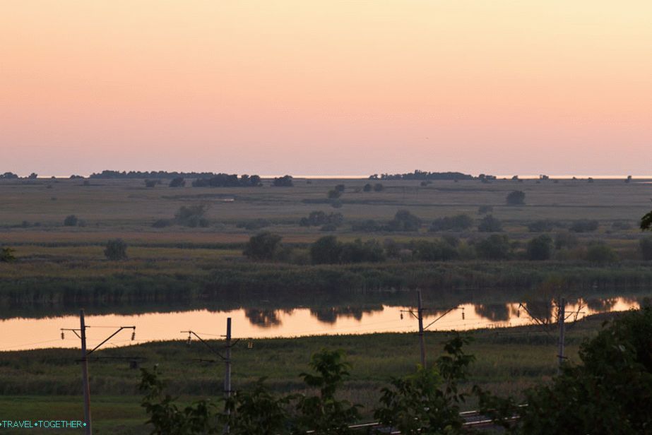 The Dead Donets River and the Gulf of Taganrog in the distance