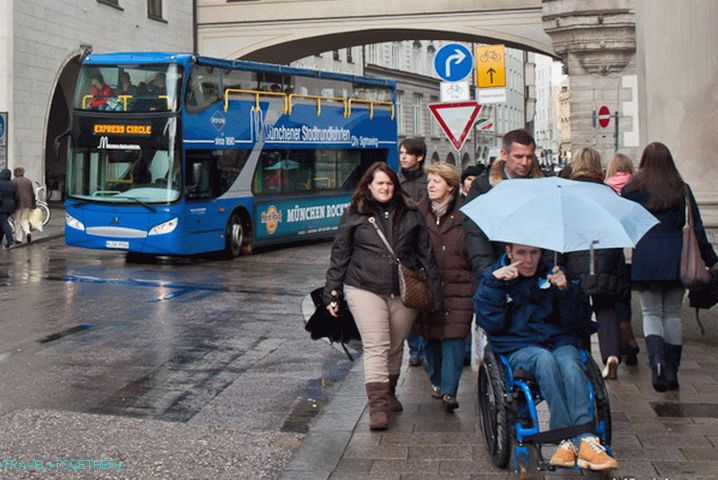 Disabled on the streets of the city