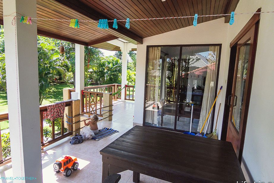 Veranda - part with a table
