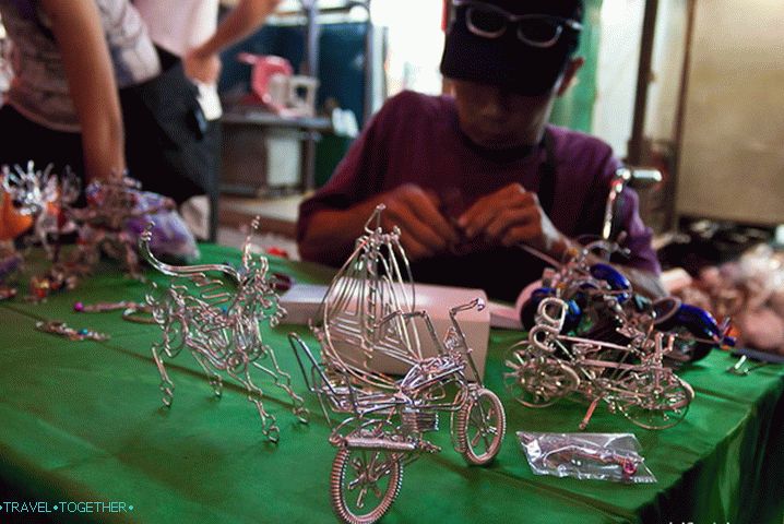 Chinese folk craftsman and his wire creations