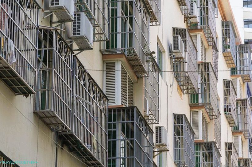 In Sanya for some reason, very many windows are closed with bars