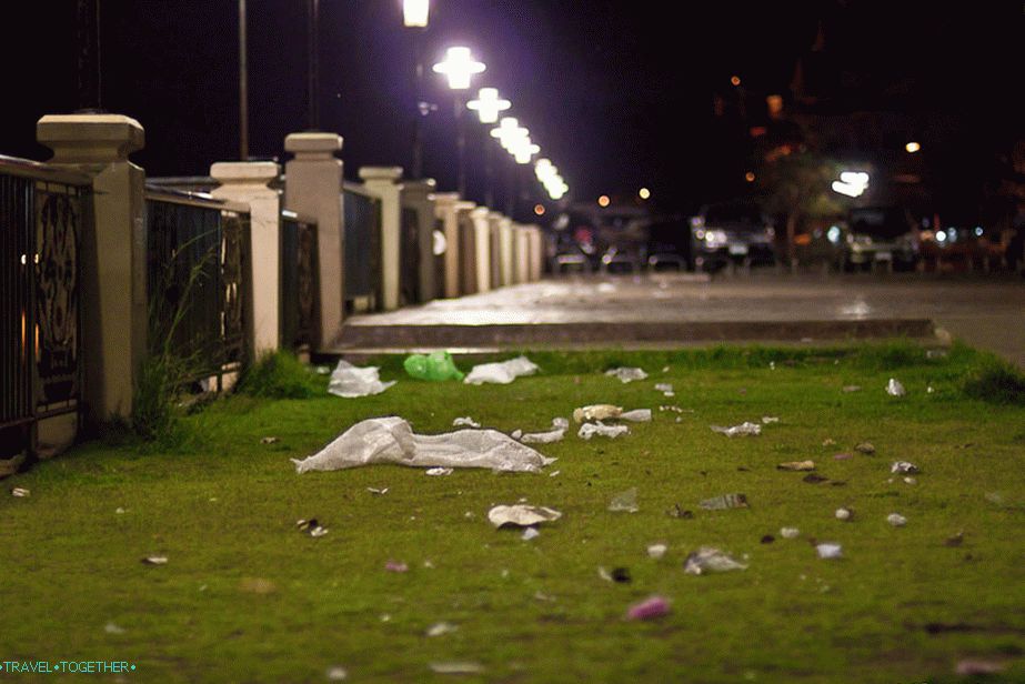The wind came from somewhere and brought a bunch of garbage