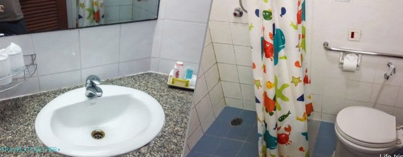 Each room has its own toilet and shower
