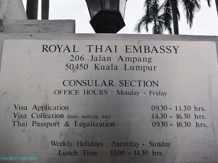 The mode of operation of the Thai consulate in Malaysia