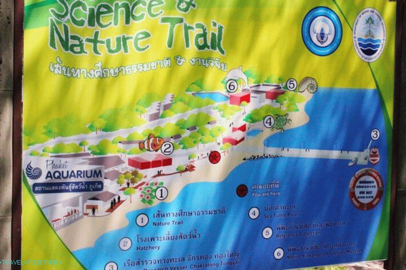Map of the territory of the Phuket Aquarium