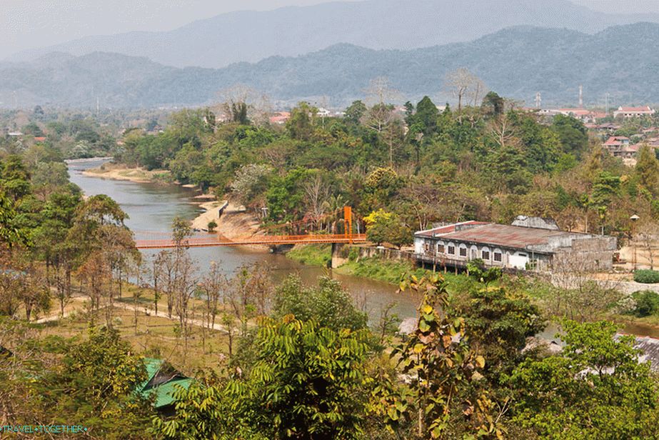 View from the gazebo in the cave of Tham Chang Cave