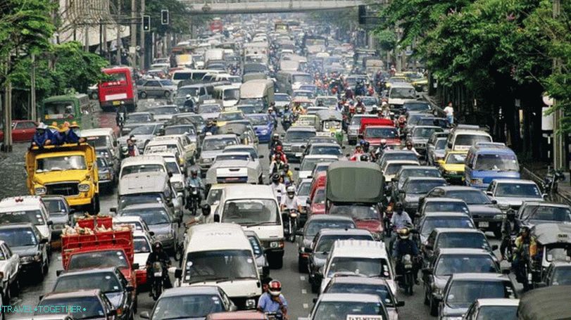 Traffic jams in Thailand