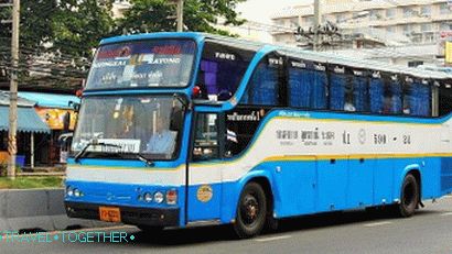 Regular bus 2 class in Thailand